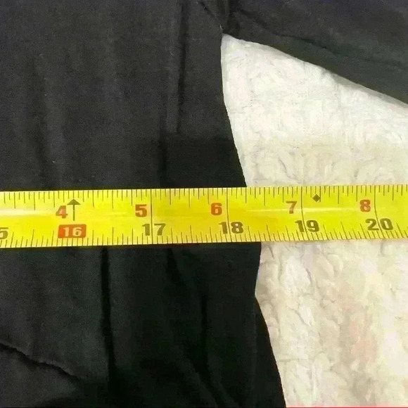 CATHERINE LILLY WHITE Long Sleeve Black Blouse Flower Bottom Sz M Made In Italy - Picture 8 of 11